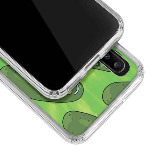 Adult Swim Rick and Morty Pickle Rick Pattern Galaxy A20 Clear Case
