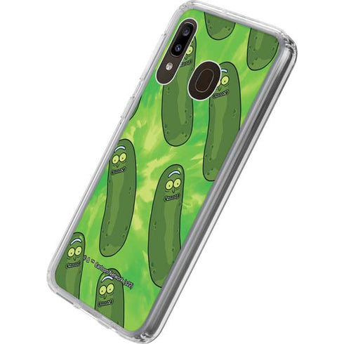 Adult Swim Rick and Morty Pickle Rick Pattern Galaxy A20 Clear Case