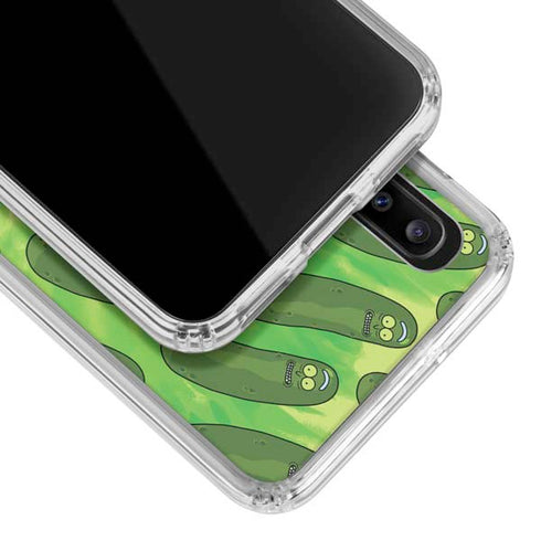 Adult Swim Rick and Morty Pickle Rick Pattern Galaxy A30 Clear Case