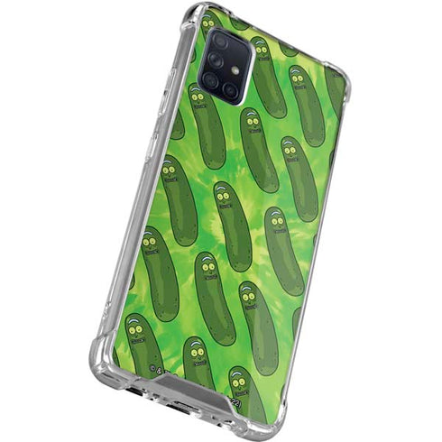 Adult Swim Rick and Morty Pickle Rick Pattern Galaxy A51 5G Clear Case