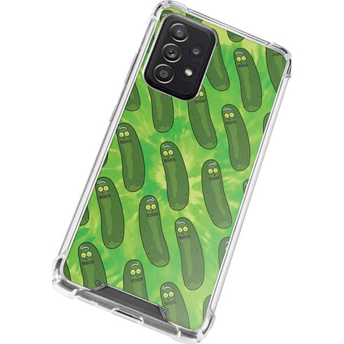 Adult Swim Rick and Morty Pickle Rick Pattern Galaxy A52 5G Clear Case