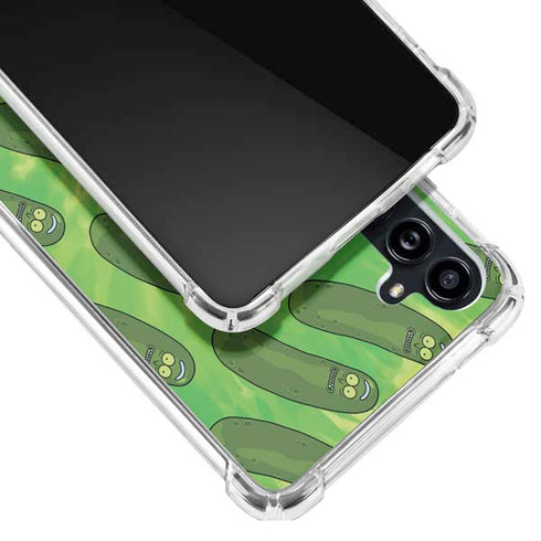 Adult Swim Rick and Morty Pickle Rick Pattern Galaxy A54 5G Clear Case