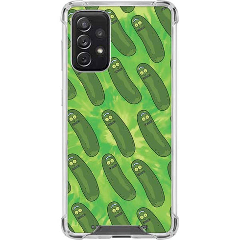 Adult Swim Rick and Morty Pickle Rick Pattern Galaxy A72 5G Clear Case