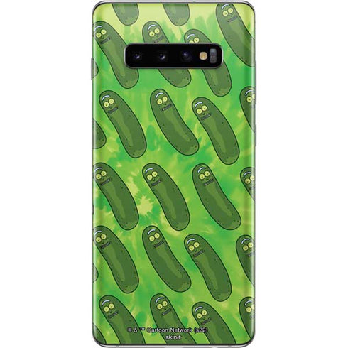 Adult Swim Rick and Morty Pickle Rick Pattern Galaxy S10 Plus Skin