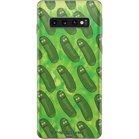 Adult Swim Rick and Morty Pickle Rick Pattern Galaxy S10 Skin