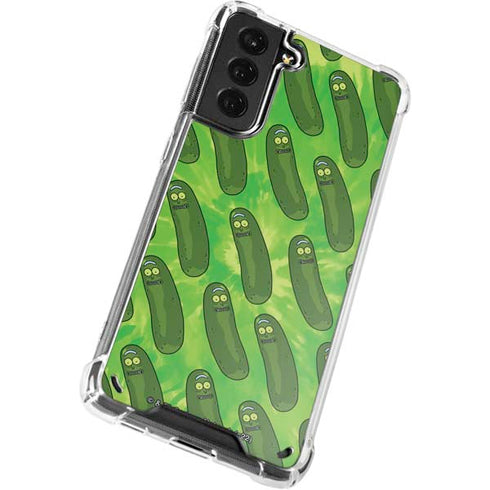 Adult Swim Rick and Morty Pickle Rick Pattern Galaxy S21 5G Clear Case