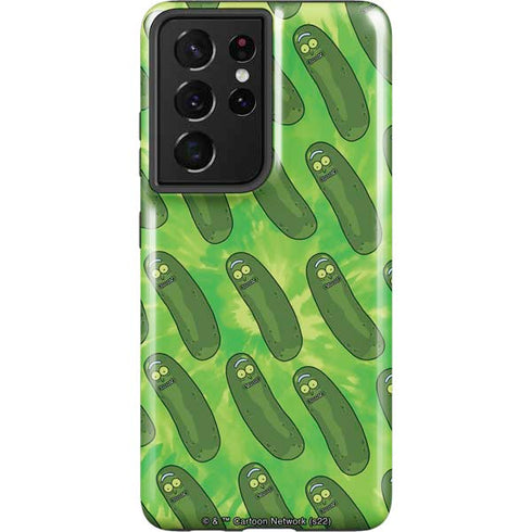 Adult Swim Rick and Morty Pickle Rick Pattern Galaxy S21 Ultra 5G Pro Case