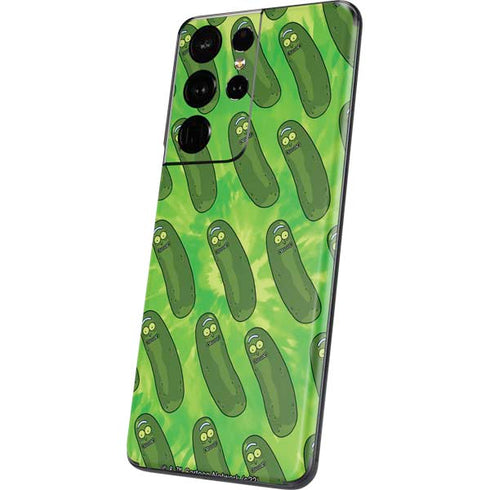 Adult Swim Rick and Morty Pickle Rick Pattern Galaxy S21 Ultra 5G Skin