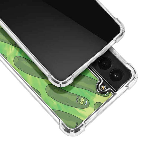 Adult Swim Rick and Morty Pickle Rick Pattern Galaxy S22 Plus Clear Case