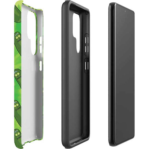 Adult Swim Rick and Morty Pickle Rick Pattern Galaxy S22 Ultra Pro Case