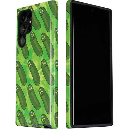 Adult Swim Rick and Morty Pickle Rick Pattern Galaxy S22 Ultra Pro Case