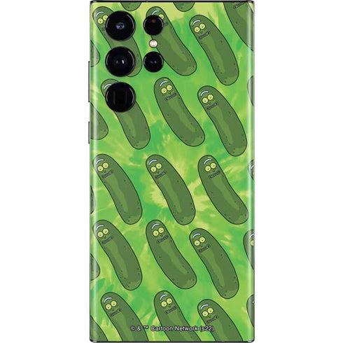 Adult Swim Rick and Morty Pickle Rick Pattern Galaxy S22 Ultra Skin