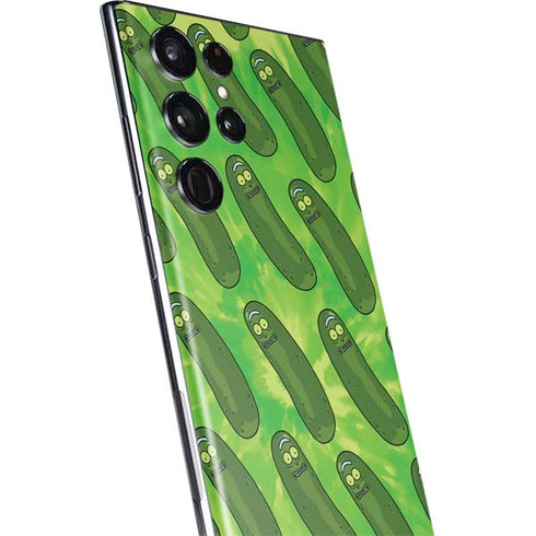 Adult Swim Rick and Morty Pickle Rick Pattern Galaxy S22 Ultra Skin