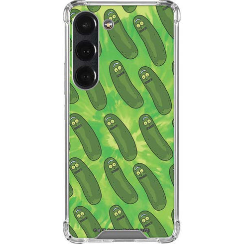 Adult Swim Rick and Morty Pickle Rick Pattern Galaxy S23 Clear Case
