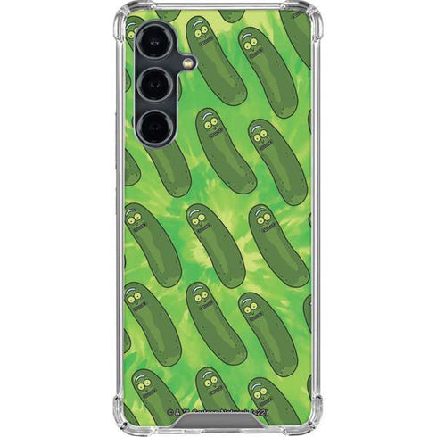 Adult Swim Rick and Morty Pickle Rick Pattern Galaxy S23 FE Clear Case