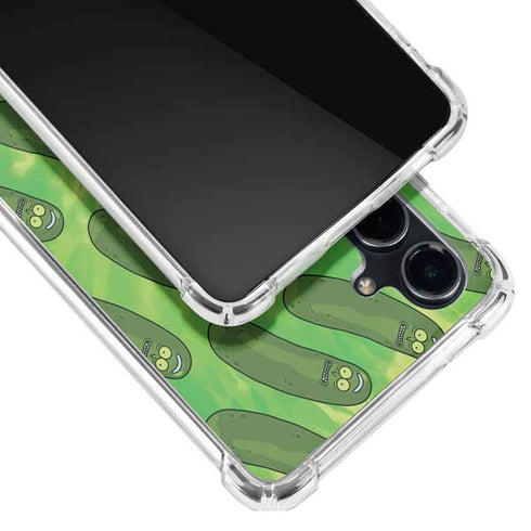 Adult Swim Rick and Morty Pickle Rick Pattern Galaxy S23 FE Clear Case