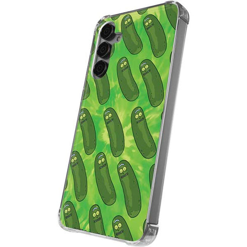 Adult Swim Rick and Morty Pickle Rick Pattern Galaxy S24 Plus Clear Case