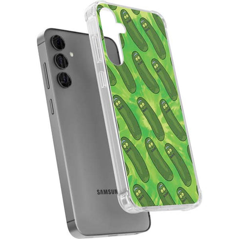 Adult Swim Rick and Morty Pickle Rick Pattern Galaxy S24 Plus Clear Case