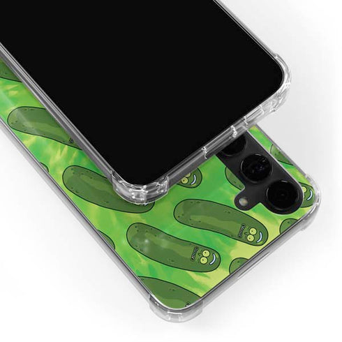 Adult Swim Rick and Morty Pickle Rick Pattern Galaxy S24 Plus Clear Case