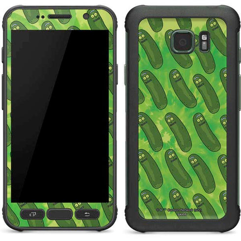 Adult Swim Rick and Morty Pickle Rick Pattern Galaxy S7 Active Skin