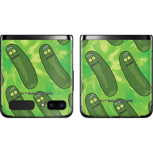 Adult Swim Rick and Morty Pickle Rick Pattern Galaxy Z Flip Skin