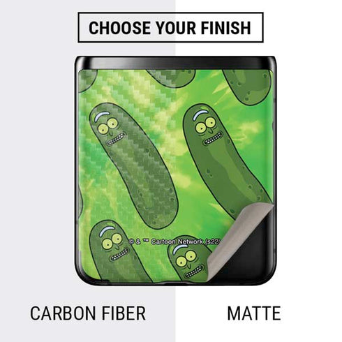 Adult Swim Rick and Morty Pickle Rick Pattern Galaxy Z Flip Skin