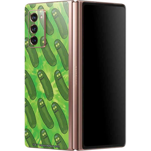 Adult Swim Rick and Morty Pickle Rick Pattern Galaxy Z Fold2 5G Skin