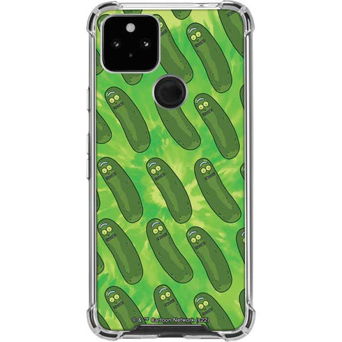 Adult Swim Rick and Morty Pickle Rick Pattern Google Pixel 5a 5G Clear Case