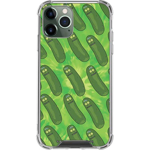Adult Swim Rick and Morty Pickle Rick Pattern iPhone 11 Pro Max Clear Case