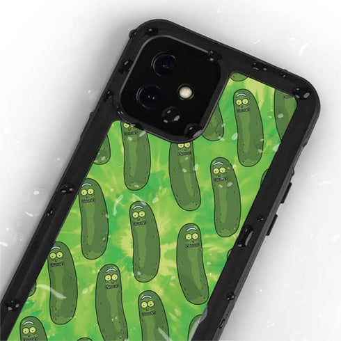 Adult Swim Rick and Morty Pickle Rick Pattern iPhone 12 Mini Waterproof Case