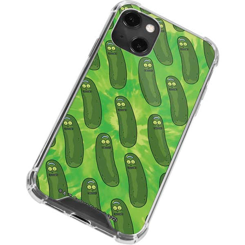 Adult Swim Rick and Morty Pickle Rick Pattern iPhone 13 Mini Clear Case