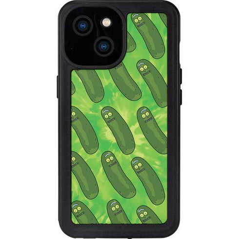 Adult Swim Rick and Morty Pickle Rick Pattern iPhone 13 Mini Waterproof Case