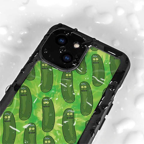 Adult Swim Rick and Morty Pickle Rick Pattern iPhone 13 Mini Waterproof Case