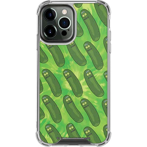 Adult Swim Rick and Morty Pickle Rick Pattern iPhone 13 Pro Max Clear Case