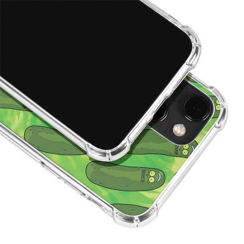 Adult Swim Rick and Morty Pickle Rick Pattern iPhone 14 Clear Case