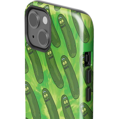 Adult Swim Rick and Morty Pickle Rick Pattern iPhone 15 Plus Impact Case