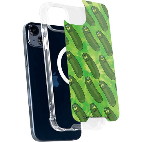 Adult Swim Rick and Morty Pickle Rick Pattern iPhone 15 Plus MagSafe Case