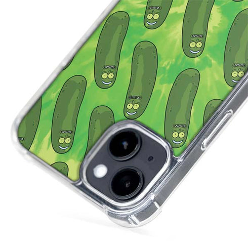 Adult Swim Rick and Morty Pickle Rick Pattern iPhone 15 Plus MagSafe Case