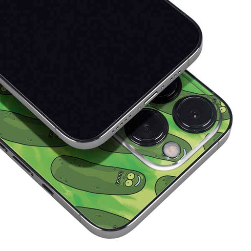 Adult Swim Rick and Morty Pickle Rick Pattern iPhone 15 Pro Skin
