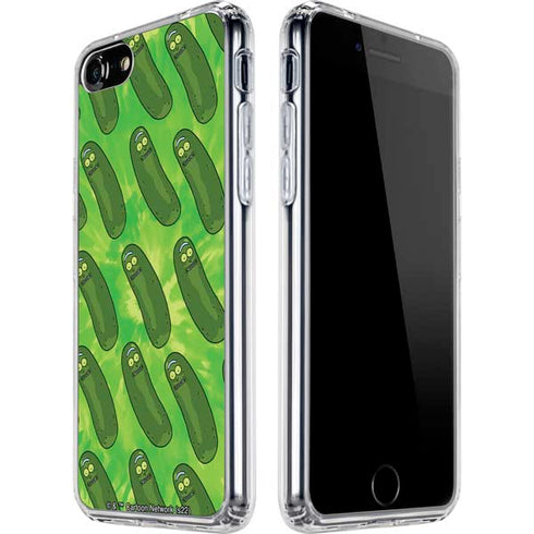 Adult Swim Rick and Morty Pickle Rick Pattern iPhone SE (2nd & 3rd Gen) Clear Case