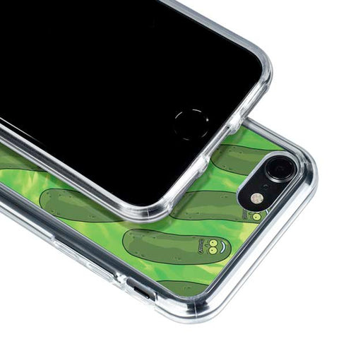 Adult Swim Rick and Morty Pickle Rick Pattern iPhone SE (2nd & 3rd Gen) Clear Case