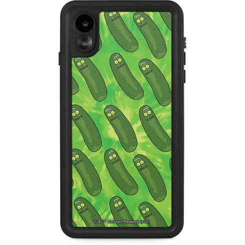 Adult Swim Rick and Morty Pickle Rick Pattern iPhone XR Waterproof Case