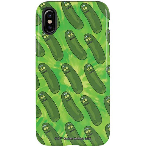 Adult Swim Rick and Morty Pickle Rick Pattern iPhone XS Pro Case