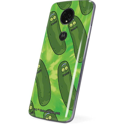 Adult Swim Rick and Morty Pickle Rick Pattern Moto E5 Plus Skin