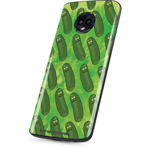 Adult Swim Rick and Morty Pickle Rick Pattern Moto G6 Skin