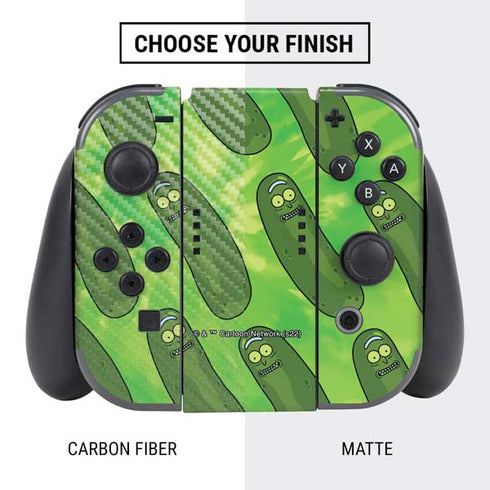 Adult Swim Rick and Morty Pickle Rick Pattern Nintendo Switch Bundle Skin