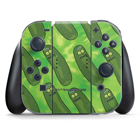 Adult Swim Rick and Morty Pickle Rick Pattern Nintendo Switch (2017-2021) Joy-Con Controller Skin