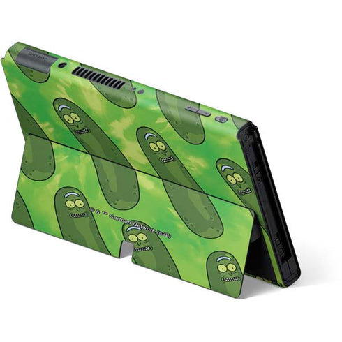 Adult Swim Rick and Morty Pickle Rick Pattern Nintendo Switch OLED (2021) Skin