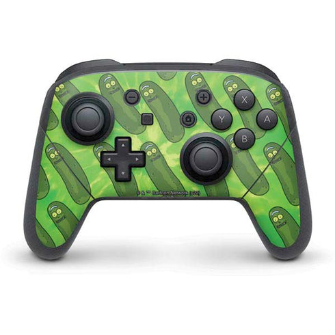 Adult Swim Rick and Morty Pickle Rick Pattern Nintendo Switch Pro Controller Skin