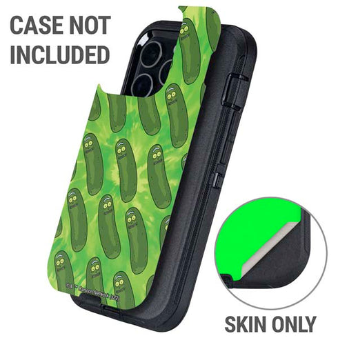 Adult Swim Rick and Morty Pickle Rick Pattern Otterbox Defender iPhone Skin